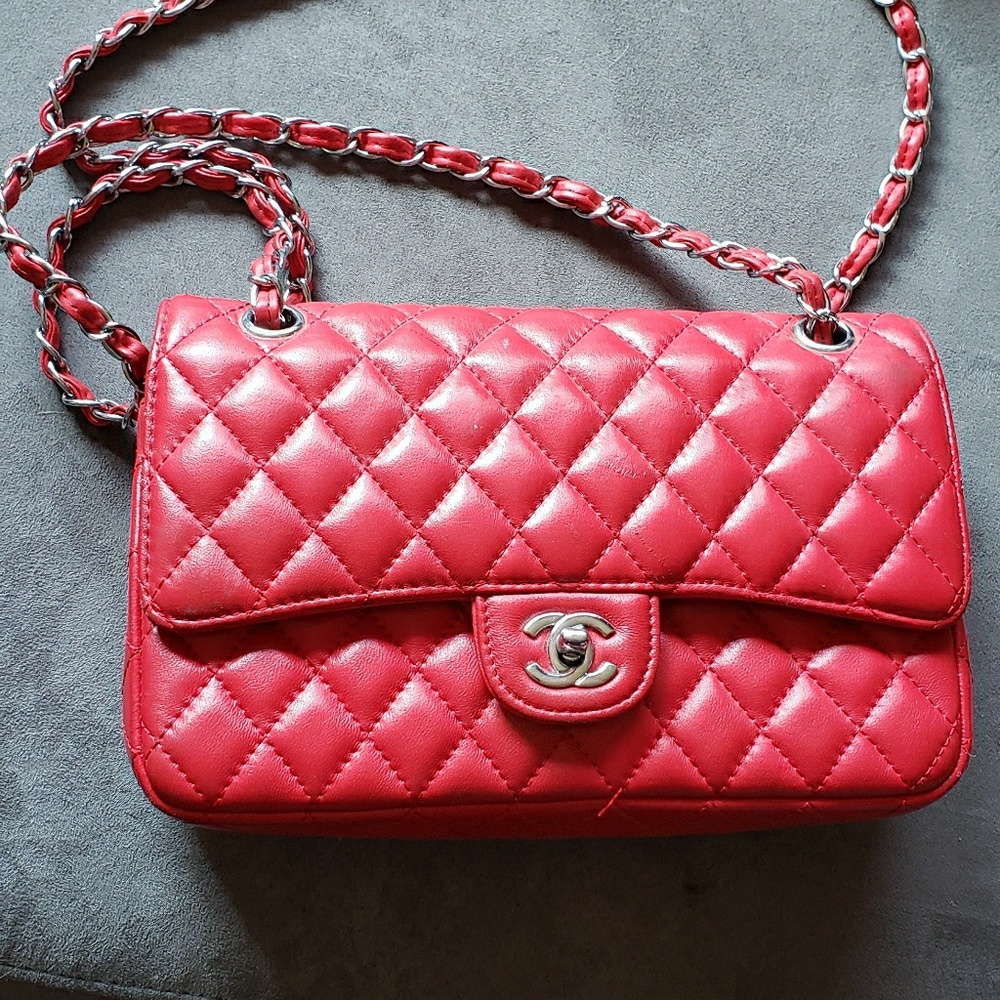 Beautiful Red Leather Chanel Handbag